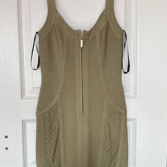 Marciano Olive Green Bandage Mini Dress - Picture 3 of 6
